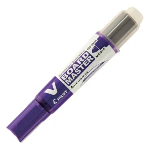 Caneta Marcador para Quadro Branco Recarregável Ponta e Refil Violeta – Pincel de Lousa Branca com Cartucho Substituível – Unidade