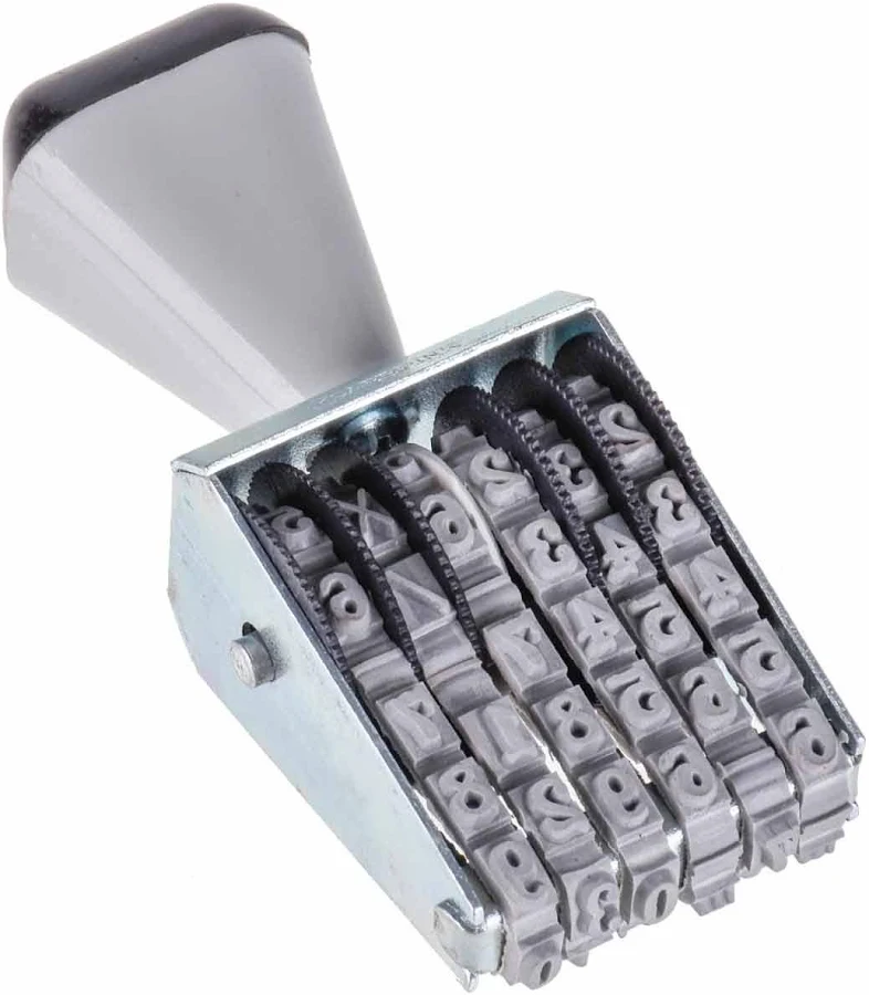 Carimbo Datador Manual 5mm com 6 Fitas Giratórias – Datador para Validade Lote e Documentos Fiscais – Unidade Carimbo Datador Manual 5mm com 6 Fitas Giratórias – Datador para Validade Lote e Documentos Fiscais – Unidade