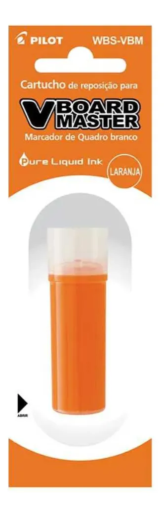 Cartucho Refil de Reposição para Marcador de Quadro Branco Laranja – Tinta Líquida para Pincel de Lousa Recarregável – Unidade Cartucho Refil de Reposição para Marcador de Quadro Branco Laranja – Unidade - Imagem 1