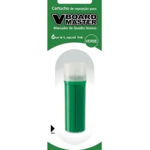 Cartucho Refil de Reposição para Marcador de Quadro Branco Verde – Tinta Líquida para Pincel de Lousa Recarregável – Unidade