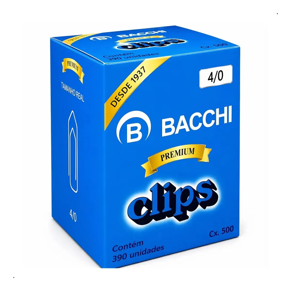 Clips para Papel Galvanizado 4 0 Médio Caixa com 390 Unidades – Clipes de Aço Antiferrugem para Documentos e Relatórios Clips para Papel Galvanizado 4/0 Médio Caixa com 390 Unidades – Clipes de Aço Antiferrugem para Documentos e Relatórios