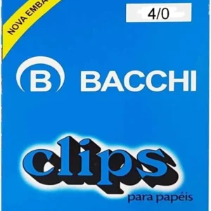 Clips para Papel Galvanizado 4/0 Médio Caixa com 50 Unidades – Clipes de Aço Antiferrugem para Documentos e Relatórios