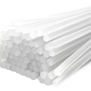 Cola Quente Bastão Fina Transparente 7,5mm x 30cm Pacote 1kg – Refil Hot Melt Cristal para Artesanato Laços e E.V.A.