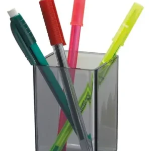 Porta Lápis e Caneta Acrimet 1/1 Fumê Simples – Copo Organizador de Mesa Acrílico para Escritório – Cód. 04795 – Unidade