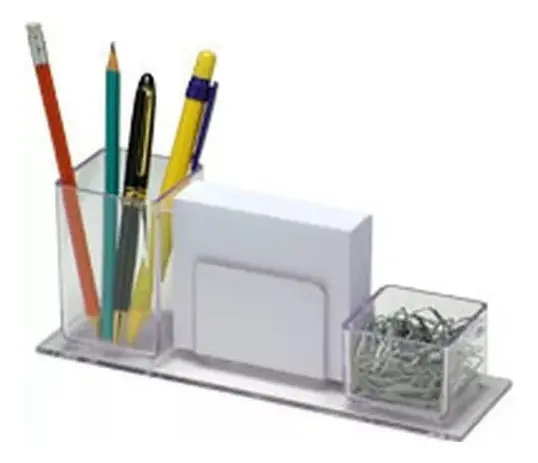 Organizador de Mesa 3 em 1 Acrimet Cristal – Unidade Organizador de Mesa 3 em 1 Acrimet Cristal – Unidade - Imagem 1