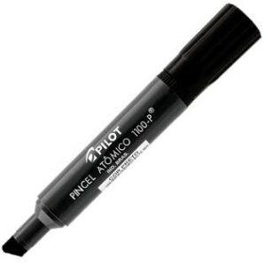 Pincel Atômico Pilot 1100-P Preto – Marcador Permanente Ponta Chanfrada para Papelão, Cartaz e Expedição – Unidade