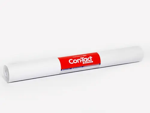 Plástico Adesivo Contact Liso Branco Opaco 45cm – Papel Autoadesivo Reposicionável para Móveis Eletrodomésticos e Parede – Por Metro Plástico Adesivo Contact Liso Branco Opaco 45cm – Por Metro - Imagem 1