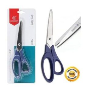 Tesoura Multiuso Corte-Fácil Mundial 21cm 8¼ Pol. em Aço Inox – Tesoura Ergonômica para Escritório, Expedição e Artesanato – Unidade