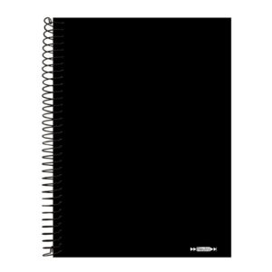 Caderno Universitário Espiral Capa Dura 96 Folhas Neutro Preto 1 Matéria – Unidade
