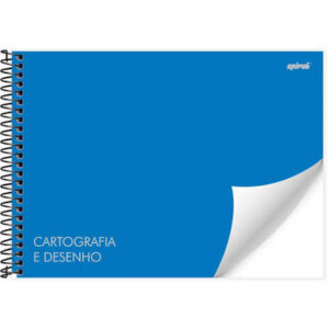 Caderno de Desenho e Cartografia Universitário Espiral Capa Dura 48 Folhas – Unidade