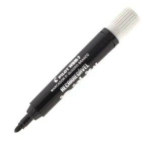Caneta Marcador para Quadro Branco Ponta Redonda Preta – Unidade