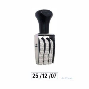 Carimbo Datador Manual 3mm com 6 Fitas Giratórias Cód. 17305 – Unidade