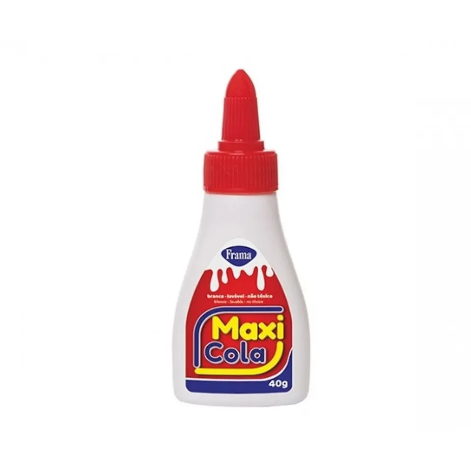 Cola Branca Escolar Líquida Maxi 40g Lavável Não Tóxica – Unidade Cola Branca Escolar Líquida Maxi 40g Lavável Não Tóxica – Unidade