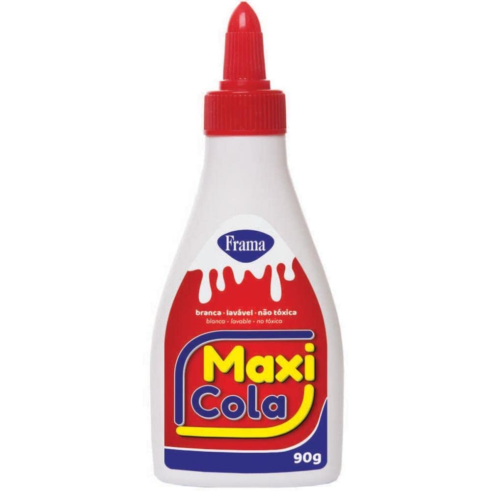 Version 1.0.0 Cola Branca Escolar Líquida Maxi 90g Lavável Não Tóxica – Unidade - Imagem 1