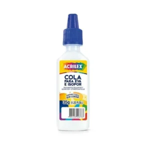 Cola para Isopor e EVA Líquida Transparente Frasco 35g – Unidade
