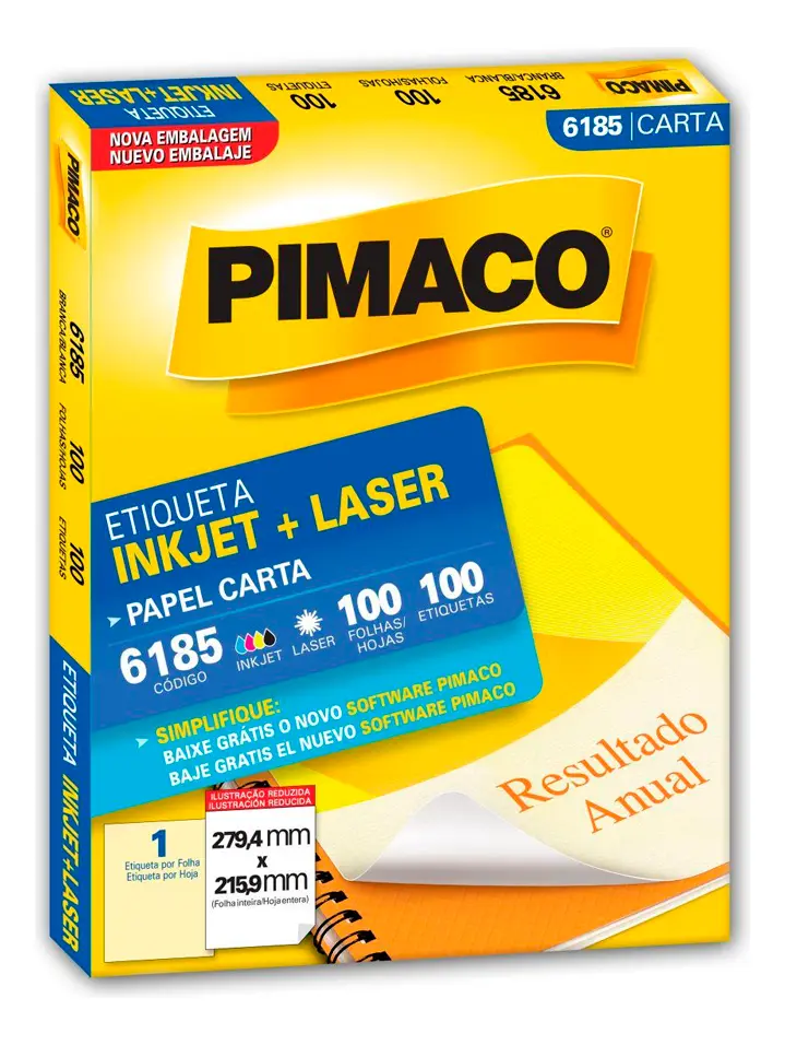 Etiqueta Adesiva Pimaco CR6185 Carta 279,4x215,9mm Folha Inteira Caixa com 100 Folhas – Etiqueta Página Inteira para Cartazes, Sinalização e Recortes Etiqueta Adesiva Pimaco CR6185 Carta 279,4x215,9mm Folha Inteira Caixa com 100 Folhas – Etiqueta Página Inteira para Cartazes, Sinalização e Recortes