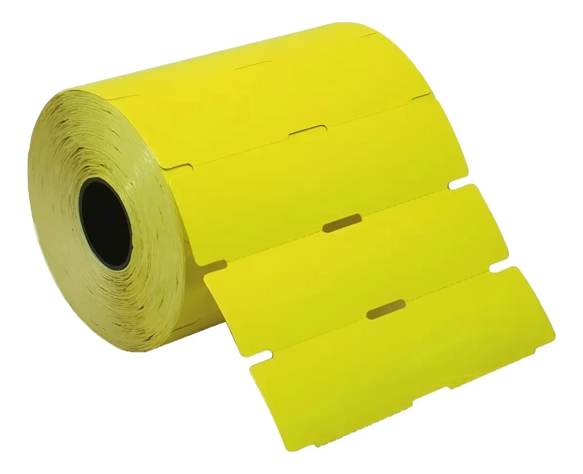 Etiqueta de Gôndola Adesiva Amarela 110x30mm em Rolo – Etiqueta de Promoção e Preço para Impressora Térmica Zebra Elgin Argox Etiqueta de Gôndola Adesiva Amarela 110x30mm em Rolo - Imagem 1
