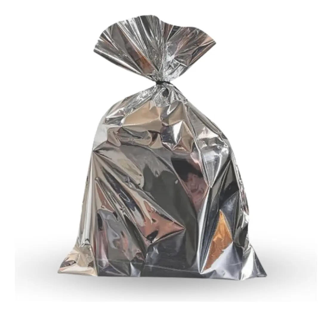 Saco Metalizado para Presente Natal 35x55cm XG Unidade – Saquinho Natalino Brilhante para Edredom, Brinquedos Grandes e Botas Saco Metalizado para Presente Natal 35x55cm XG - Unidade - Imagem 1